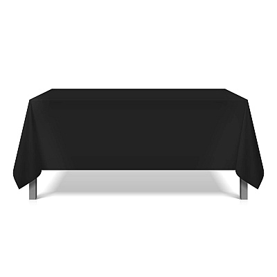 Mariposa Tablecloth 85x85 Black, Pack Of 6 (P-TL-85X85-BLK-6PK)