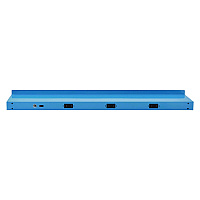 Global Industrial Upper Workbench Shelf, 3 Duplex Outlets, For Use With 72" Wide Workbenches, 100 lb Weight Capacity (GBE249296CBL)
