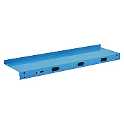 Global Industrial Upper Workbench Shelf, 3 Duplex Outlets, For Use With 48" Wide Workbenches, 100 lb Weight Capacity (GBE249294CBL)