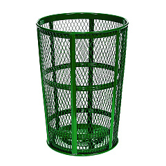 Global Industrial Steel Mesh Corrosion Resistant Trash Can, 48 gal, Green (GBE237634GN)
