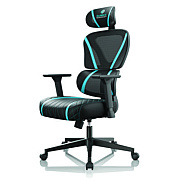 Eureka Norn Ergonomic Chair, Supports Up to 275 lb, 18.11" to 22.04" Seat Height, Black/Blue Mesh Seat/Back, Black Base (EKAGC06BU)
