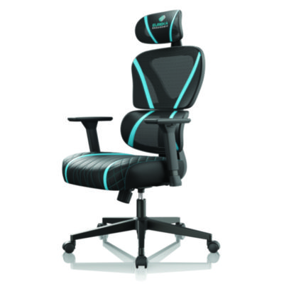 Eureka Norn Ergonomic Chair, Supports Up to 275 lb, 18.11" to 22.04" Seat Height, Black/Blue Mesh Seat/Back, Black Base (EKAGC06BU)
