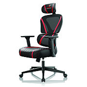 Eureka Norn Ergonomic Chair, Supports Up to 275 lb, 18.11" to 22.04" Seat Height, Black/Red Mesh Seat/Back, Black Base (EKAGC06R)