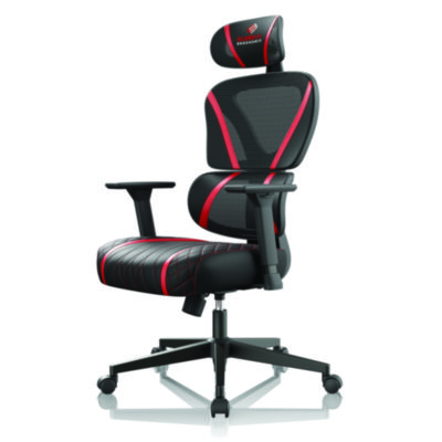 Eureka Norn Ergonomic Chair, Supports Up to 275 lb, 18.11" to 22.04" Seat Height, Black/Red Mesh Seat/Back, Black Base (EKAGC06R)
