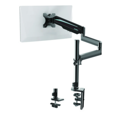 Eureka Single Monitor Arm, For 32" Monitors, 90 deg Rotation, 35 deg Tilt, 360 deg Pan, Black, Supports 17.6 lbs (EKAMA0212P)