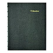 Blueline Plan and Link Monthly Planner, 9.25 x 7.25, Black Lizard-Like Faux Leather Cover, 16-Months: Sept 2024 to Dec 2025 (C1200C81)