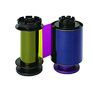 Evolis R5F208A100 YMCKO Color Ribbon, Black/Cyan/Magenta/Yellow