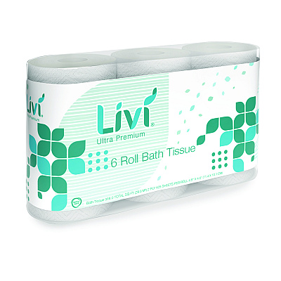 Livi Ultra Premium Bath Tissue, 2-Ply, White, 425 Sheets, 36 Rolls/Carton (SOL292101)