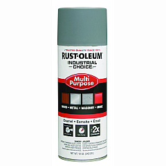 Rust-Oleum Industrial Choice 1600 System Multi-Purpose Enamel Spray Paint, Flat Gray, 12 oz Aerosol Can, 6/Carton (RST1680830V)