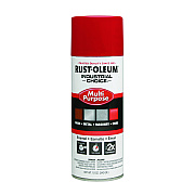 Rust-Oleum Industrial Choice 1600 System Multi-Purpose Enamel Spray Paint, Flat Safety Red, 12 oz Aerosol Can, 6/Carton (RST1660830)
