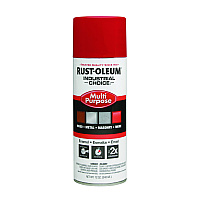 Rust-Oleum Industrial Choice 1600 System Multi-Purpose Enamel Spray Paint, Flat Safety Red, 12 oz Aerosol Can, 6/Carton (RST1660830)