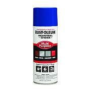 Rust-Oleum Industrial Choice 1600 System Multi-Purpose Enamel Spray Paint, Flat Safety Blue, 12 oz Aerosol Can, 6/Carton (RST1624830)