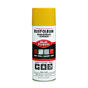 Rust-Oleum Industrial Choice 1600 System Multi-Purpose Enamel Spray Paint, Flat Safety Yellow, 12 oz Aerosol Can, 6/Carton (RST1644830)