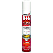 Zinsser BIN Aerosol Primer with Turbo Spray System, Interior, Flat White, 26 oz Aerosol Can, 6/Carton (RST356880)