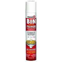 Zinsser BIN Aerosol Primer with Turbo Spray System, Interior, Flat White, 26 oz Aerosol Can, 6/Carton (RST356880)