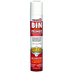 Zinsser BIN Aerosol Primer with Turbo Spray System, Interior, Flat White, 26 oz Aerosol Can, 6/Carton (RST356880)