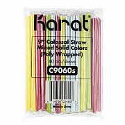 Karat Boba Straws, 9", Assorted, 1,600/Carton (KRTC9060SMIXED)