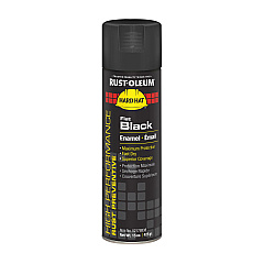 Rust-Oleum Hard Hat High Performance V2100 System Rust Preventive Enamel Spray Paint, Flat Black, 15 oz Aerosol Can, 6/Carton (RSTV2178838)