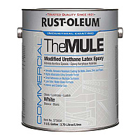 Rust-Oleum Commercial The MULE (Modified Urethane Latex Epoxy), Interior/Exterior, Gloss Glass White, 1 gal Bucket/Pail, 2/Carton (RST375658)