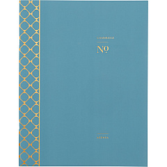 Cambridge Workstyle Monthly Stitched Planner, Geometric Artwork, 11 x 8.5, Seaside Blue/Gold Cover, 12-Month (Jan to Dec): 2025 (160609112)
