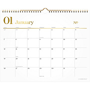Cambridge WorkStyle Monthly Wall Calendar, 15 x 12, White/Gold Sheets, 12-Month (Jan to Dec): 2026 (1606707)