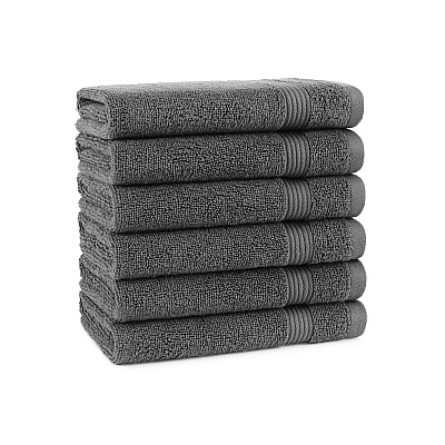 Host & Home Hand Towel 16x28 Dark Grey, Case Of 60 (HT-HH1628-DG-CS)