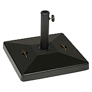 Global Industrial Umbrella Base, Square, Concrete, 88 lb Capacity, 20 x 20 x 15.75, Black (GBE695475)