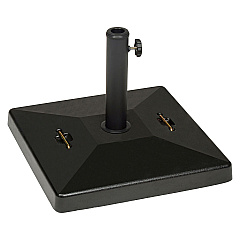 Global Industrial Umbrella Base, Square, Concrete, 88 lb Capacity, 20 x 20 x 15.75, Black (GBE695475)