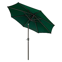 Global Industrial Outdoor Umbrella with Tilt Mechanism, 102" Span, 94" Long, Green Canopy, Black Handle (GBE695329)