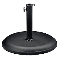 Global Industrial Umbrella Base, Round, Concrete, 33 lb Capacity, 18 x 18 x 13.5, Black (GBE695474)