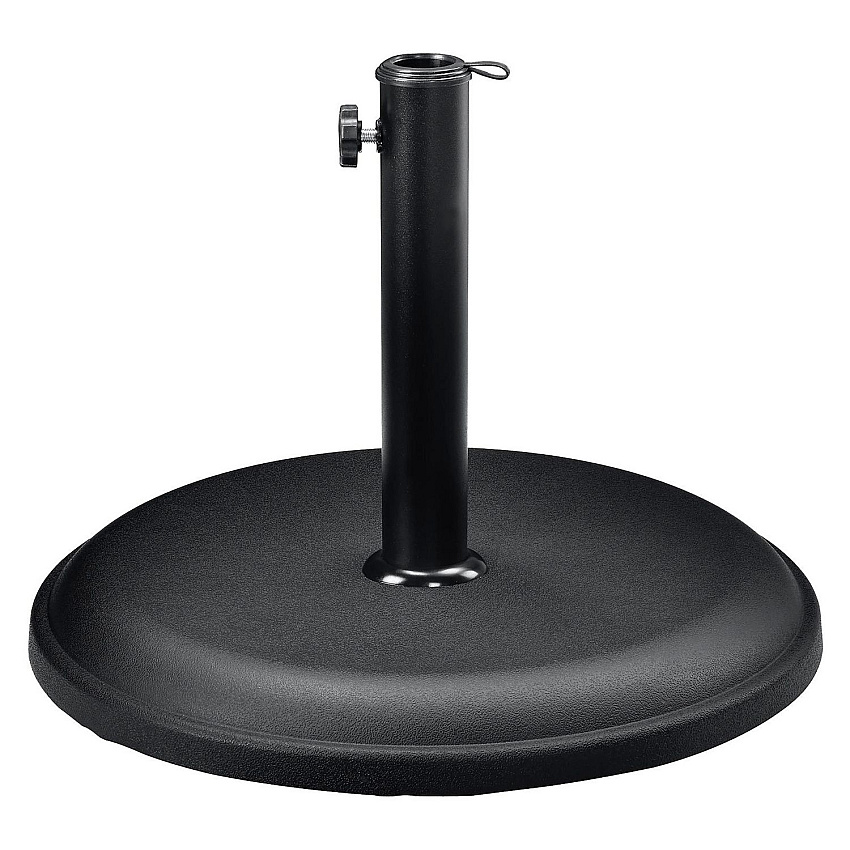 Global Industrial Umbrella Base, Round, Concrete, 33 lb Capacity, 18 x 18 x 13.5, Black (GBE695474)