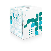 Livi Ultra Premium Facial Tissue, 2-Ply, White, Cube Box, 80 Sheets/Box, 4 Boxes/Pack, 6 Packs/Carton (SOL192101)