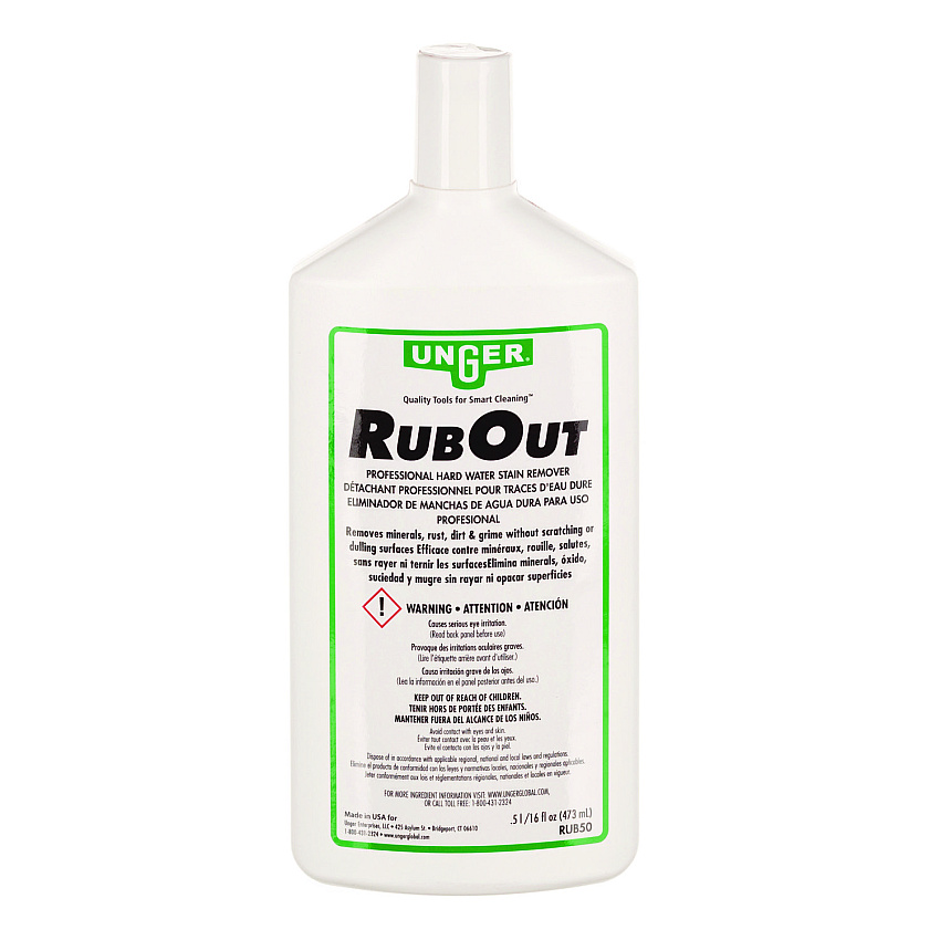 Unger RubOut Glass Cleaner, 16 oz Bottle (UNGRUB50EA)