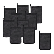 ergodyne Arsenal 5718 Zippered Mesh Wash Bag, 8 x 10, Polyester, Black, 10/Pack (EGO13721)