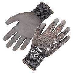 ergodyne ProFlex 7044 ANSI A4 PU Coated CR Gloves, Gray, X-Small, Pair (EGO10491)
