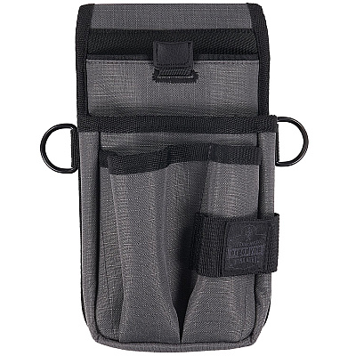 ergodyne Arsenal 5569 Belt Clip Tool Pouch with Device Holster, 4 Compartments, 5 x 2 x 8.5, Polyester, Gray (EGO13669)