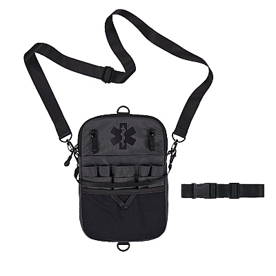 ergodyne Arsenal 5717 Convertible Nurse Belt Bag, 10 Compartments, 7 x 10, Nylon, Black (EGO13720)