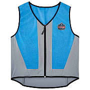 ergodyne Chill-Its 6667 Wet Evaporative PVA Cooling Vest with Zipper, PVA, 4X-Large, Blue (EGO12698)