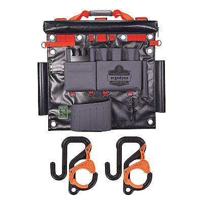 ergodyne Arsenal 5711 Bucket Truck Tool Board, Locking Aerial Bucket Hooks Kit, 8 Compartments, 24 x 22, Gray (EGO13701)