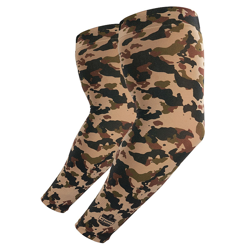 ergodyne Chill-Its 6695 Sun Protection Arm Sleeves, Polyester/Spandex, X-Large/2X-Large, Camo (EGO12192)