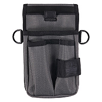 ergodyne Arsenal 5568 Belt Loop Tool Pouch with Device Holster, 4 Compartments, 5 x 2 x 8.5, Polyester, Gray (EGO13668)