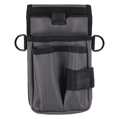 ergodyne Arsenal 5568 Belt Loop Tool Pouch with Device Holster, 4 Compartments, 5 x 2 x 8.5, Polyester, Gray (EGO13668)