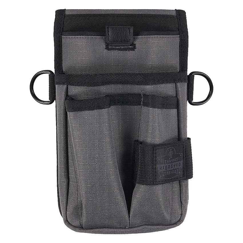ergodyne Arsenal 5568 Belt Loop Tool Pouch with Device Holster, 4 Compartments, 5 x 2 x 8.5, Polyester, Gray (EGO13668)
