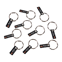 ergodyne Squids 3785 Split Ring Tool Attachment, 2 lb Max Working Capacity, 1.5" dia, Silver, 10/Pack (EGO19786)