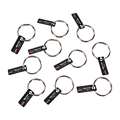 ergodyne Squids 3785 Split Ring Tool Attachment, 2 lb Max Working Capacity, 1.5" dia, Silver, 10/Pack (EGO19786)