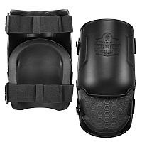 ergodyne Proflex 360 Hard Shell Hinged Knee Pads w/Non-Marring Cap, Buckle, One Size Fits Most, Black, Pair (EGO18360)