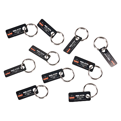 ergodyne Squids 3785 Split Ring Tool Attachment, 2 lb Max Working Capacity, 1" dia, Silver, 10/Pack (EGO19785)