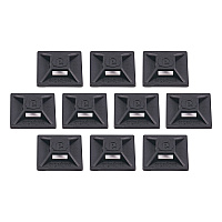 ergodyne Squids 3701 Mini Adhesive Mount Replacements, 2 lb Max Safe Working Capacity, 0.9" Long, Black,10/Pack (EGO19702)
