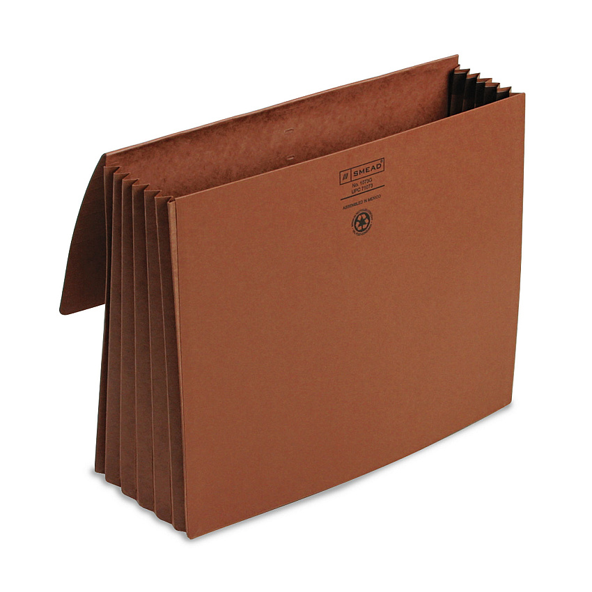 Smead Redrope Expanding Wallets, 5.25" Expansion, 1 Section, Cloth Tie Closure, Letter Size, Redrope (SMD71073)