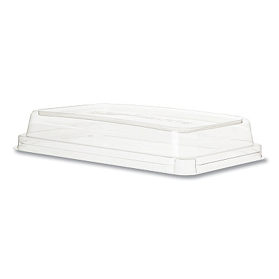 Eco-Products Worldview 100% Recycled Content Lid, 10.82 x 10.71 x 1.83, Clear, Plastic, 200/Carton (ECOEPSCRC107LIR)